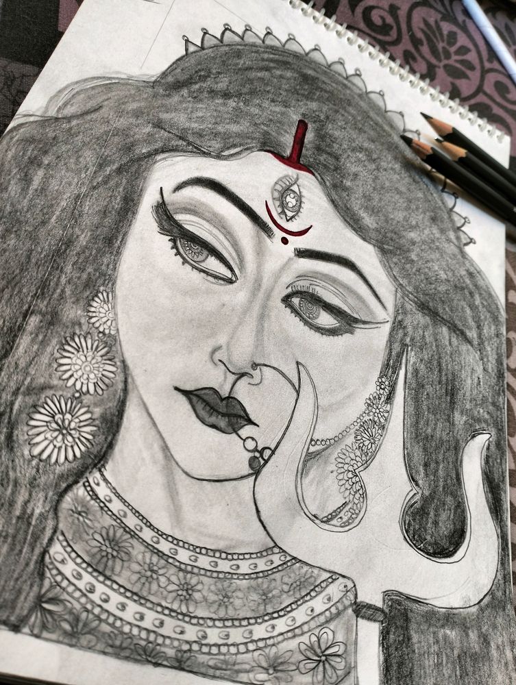 Maa Durga Sketch