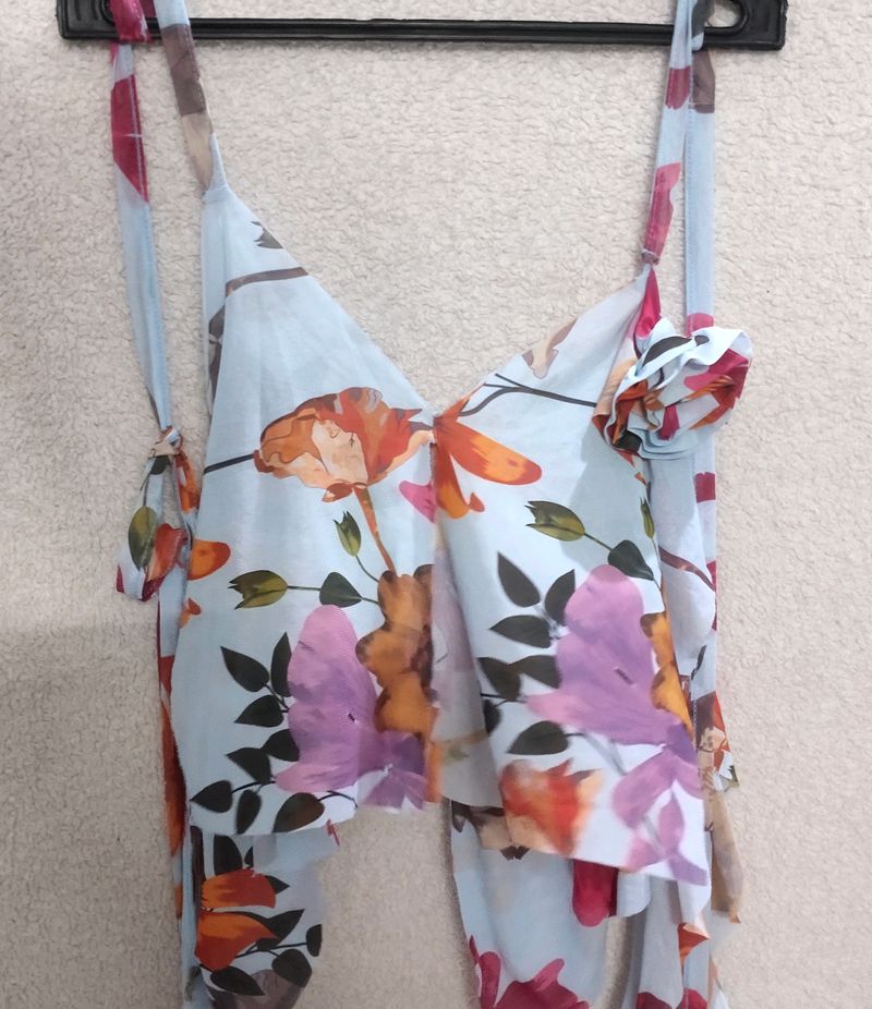 Floral Halter Neck Top