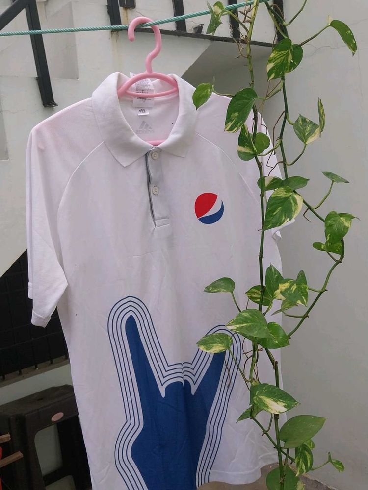 Pepsi Logo White Polo T-Shirt