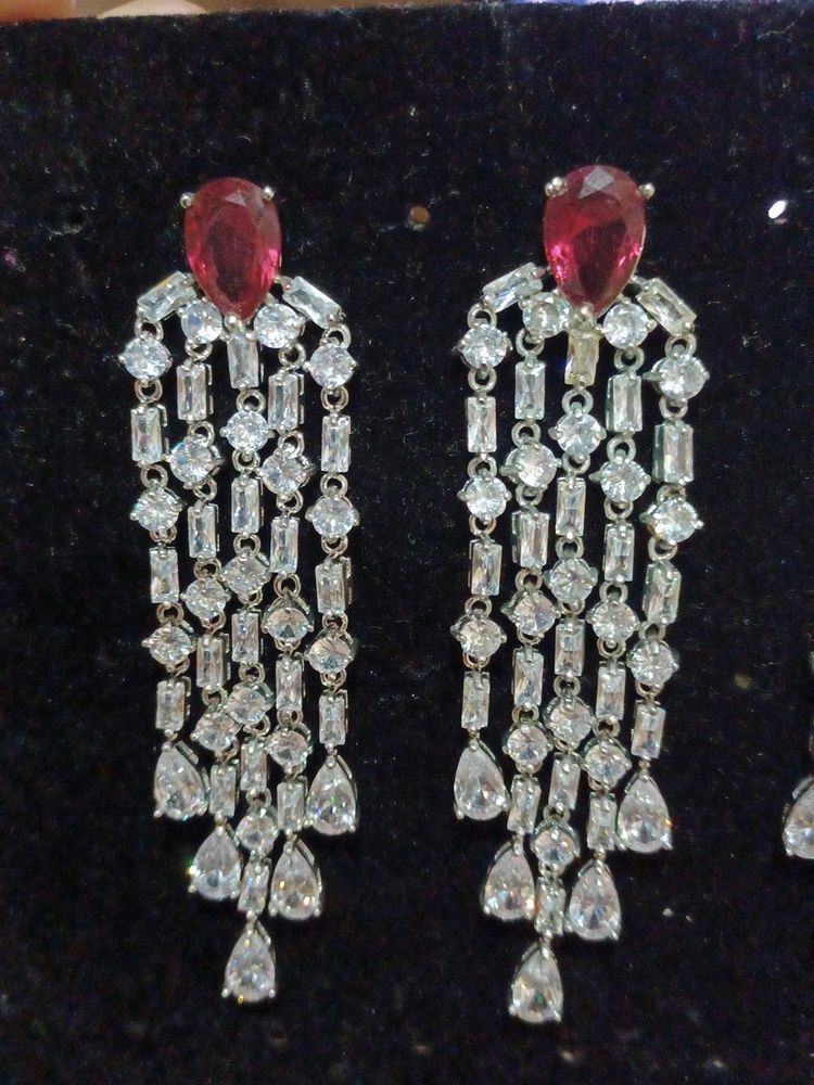 Zicronia Silver Plated Earrings Long