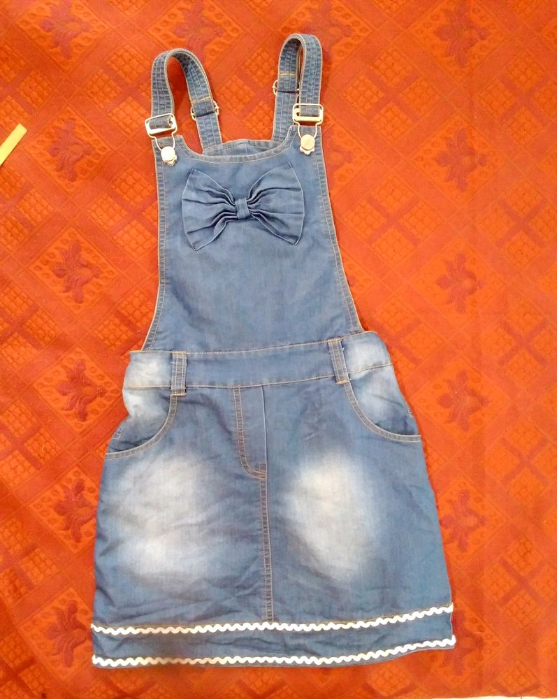 Denim Dungaree For Girls