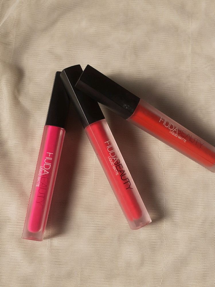 Combo Huda Beauty Liquid Matte lipstick SExy Shades