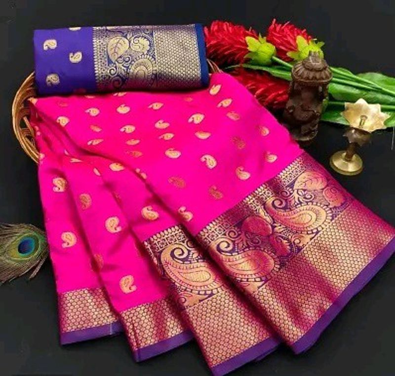 Cotton Silk Zari Work Saree