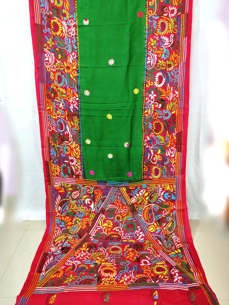 Exclusive kanthastitched Saree