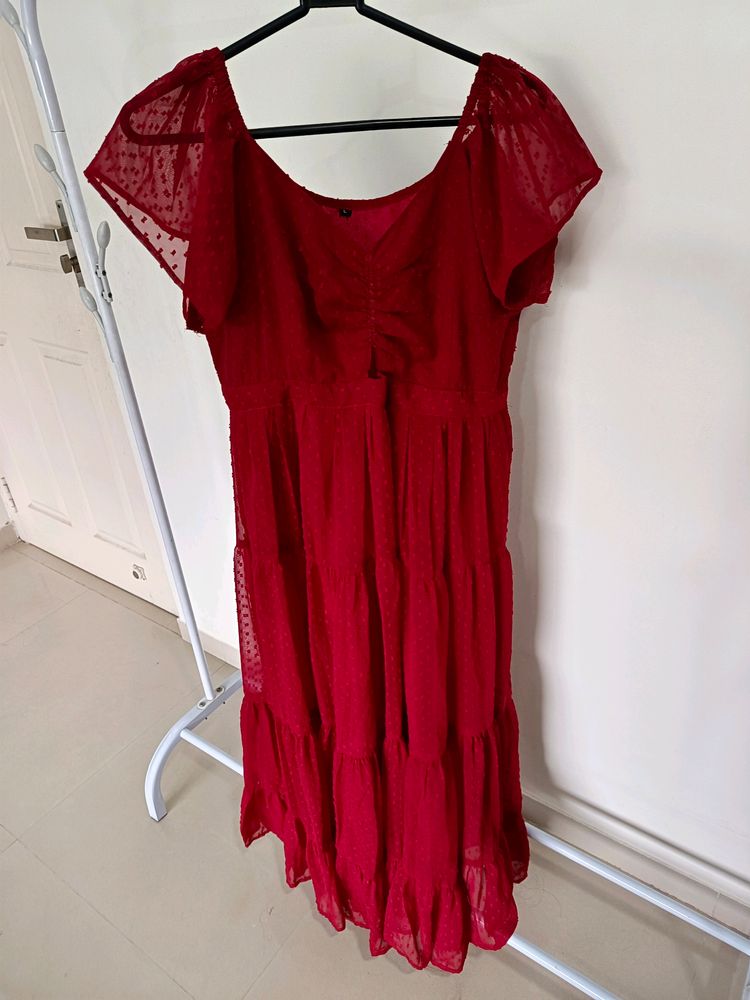 Maroon Maxi Dress