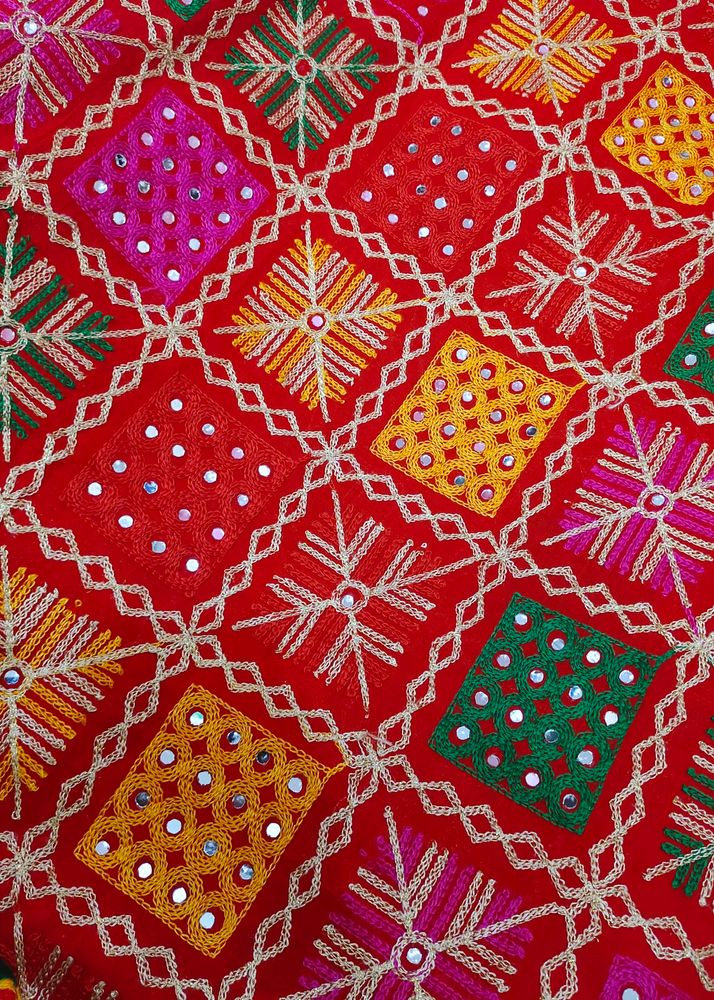 Phulkari With Mirror Work