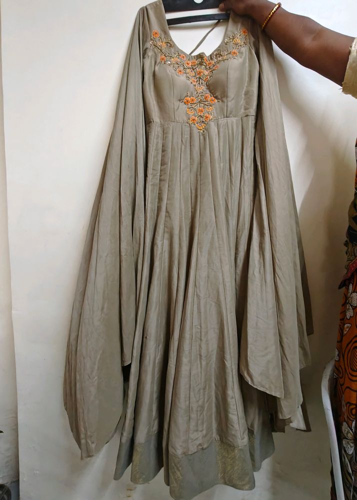 Beige Designer Ethnic Gown