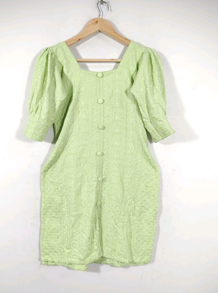 Mint Green Embroidery Kurta (Women's)