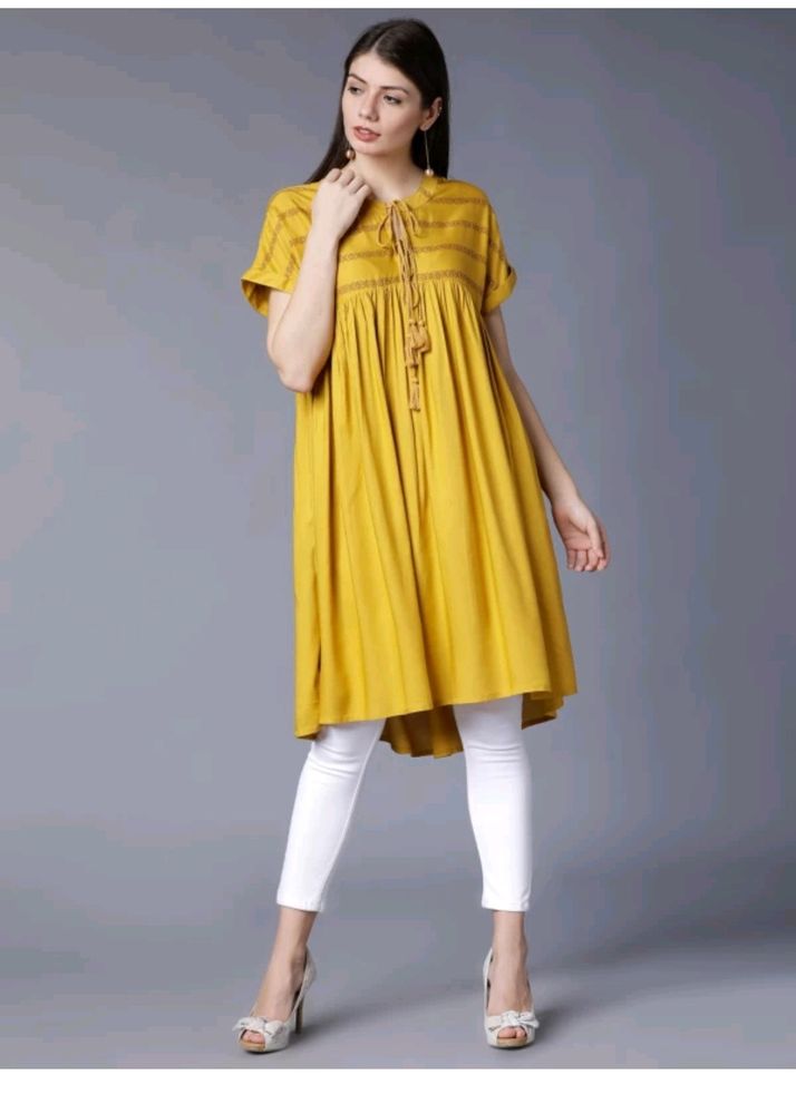 Yellow Kurti For Women