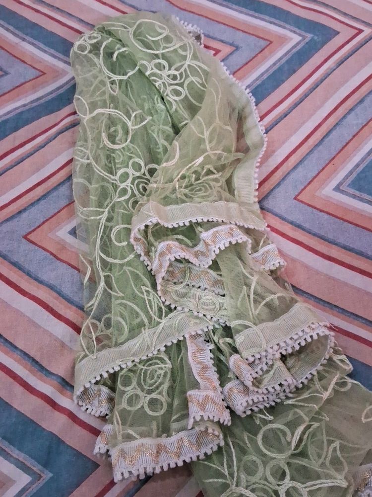 Green Dupatta For Suit