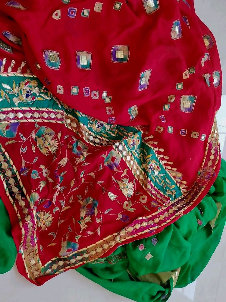 PureRed Green Saree,  Free Not For Negative Rattin