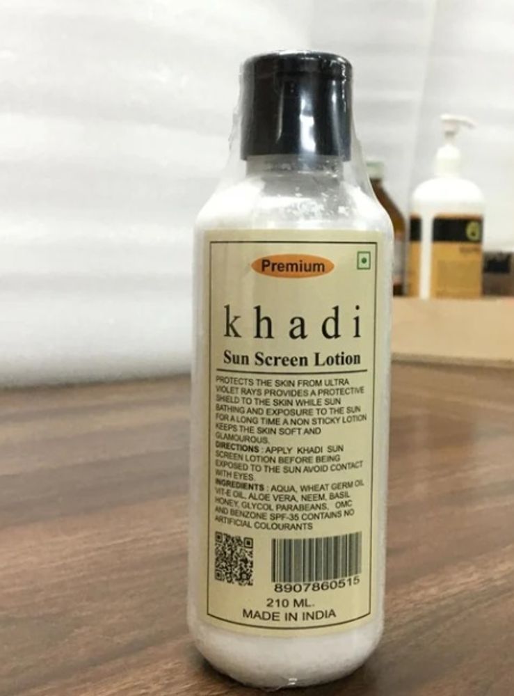 Khadi India Natural Sunscreen Lotion/Moisturizer