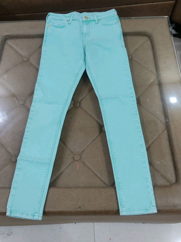 Sea Green(28")High Waist Jean