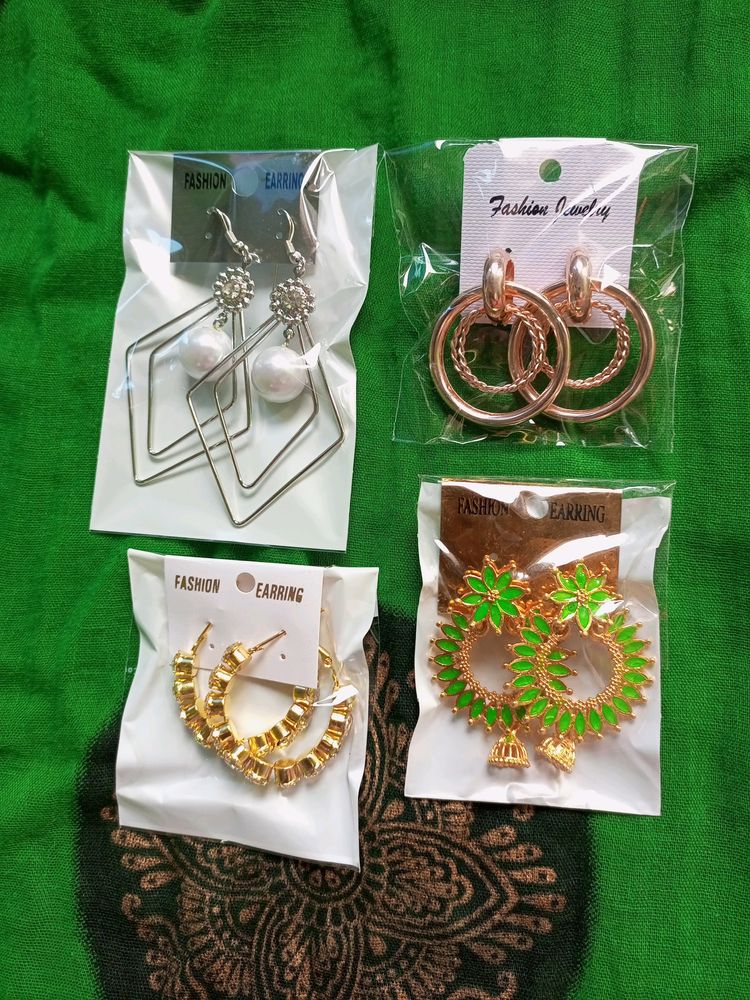 Fashion Earrings Pack Of 4.