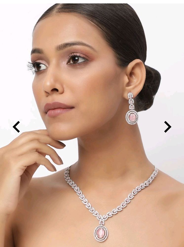 AD - Studded Necklace and Earring Set