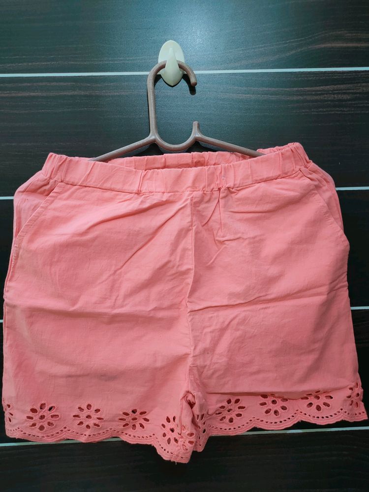 Pink Shorts With Pockets For Girls