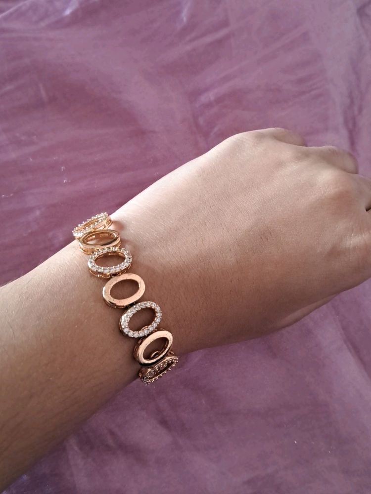 Rose Gold Stone Studded Bracelet