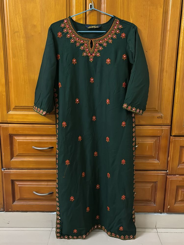 Dark Green Kurta