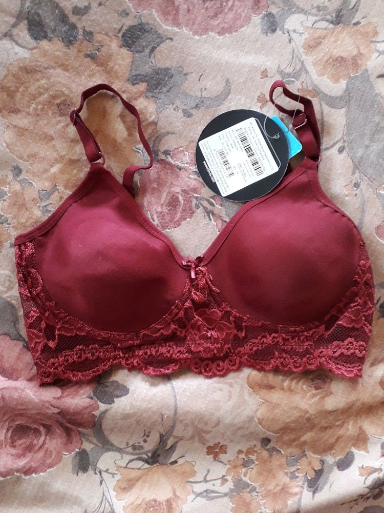 Lace Maroon Bra