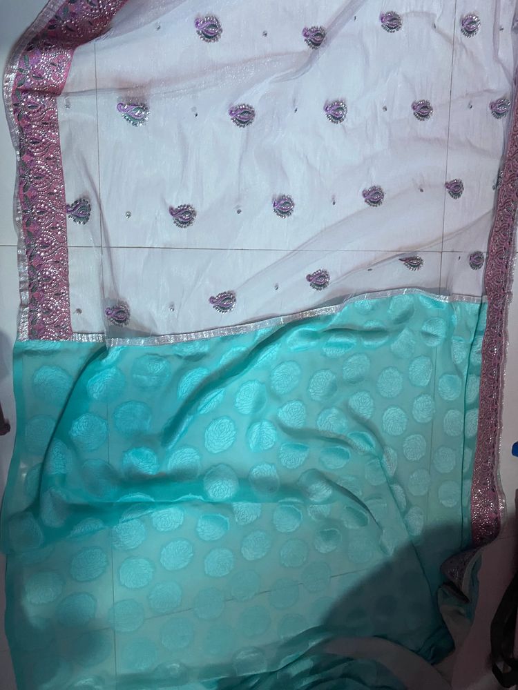 Net Pallu Saree