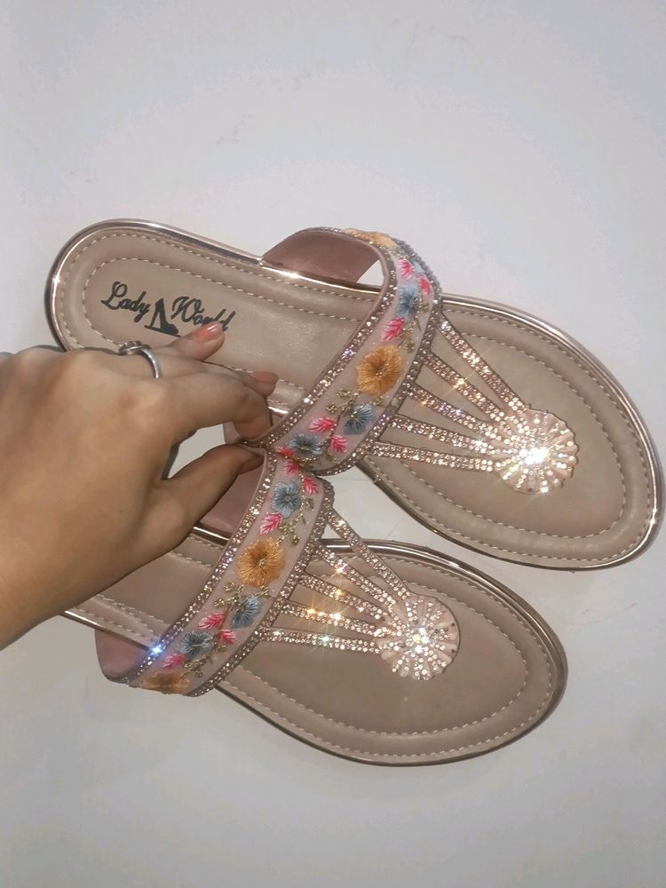 ‼️SALE‼️ New Fancy Stones Beaded Flats