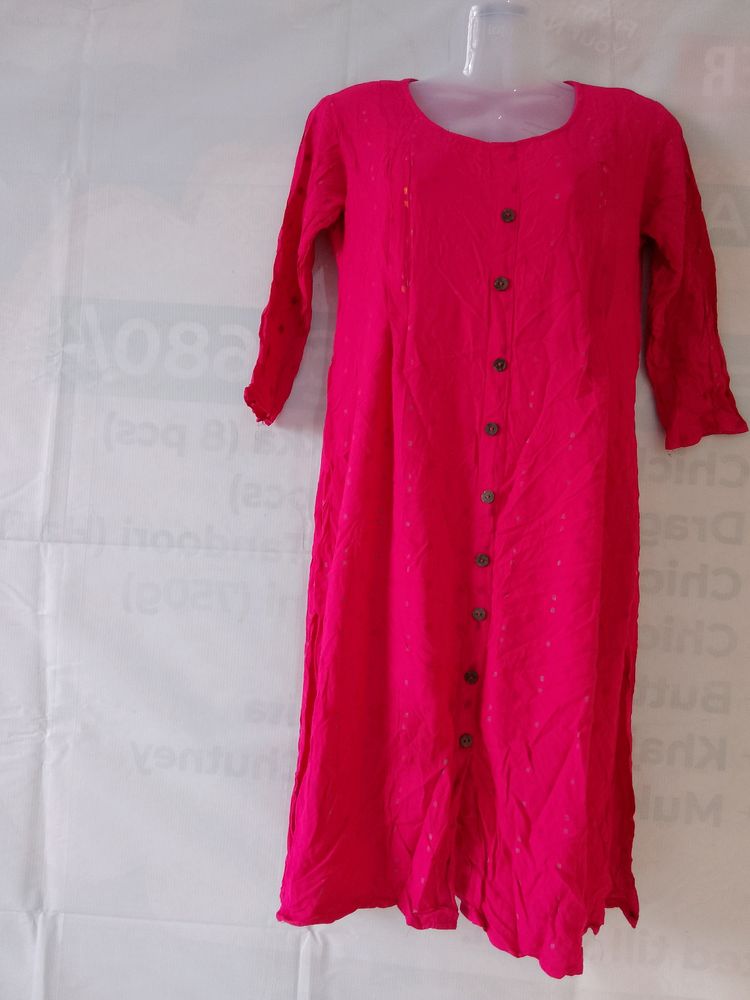 Pink Printed Kurti