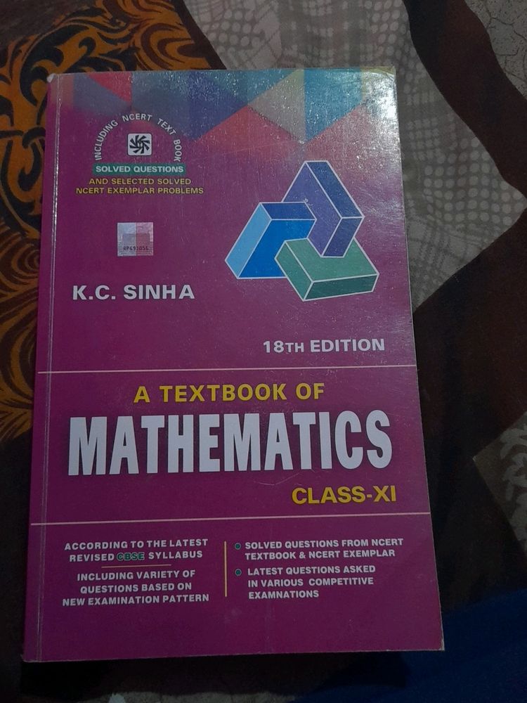 Kc Sinha Class 11 Mathematics English Medium Book