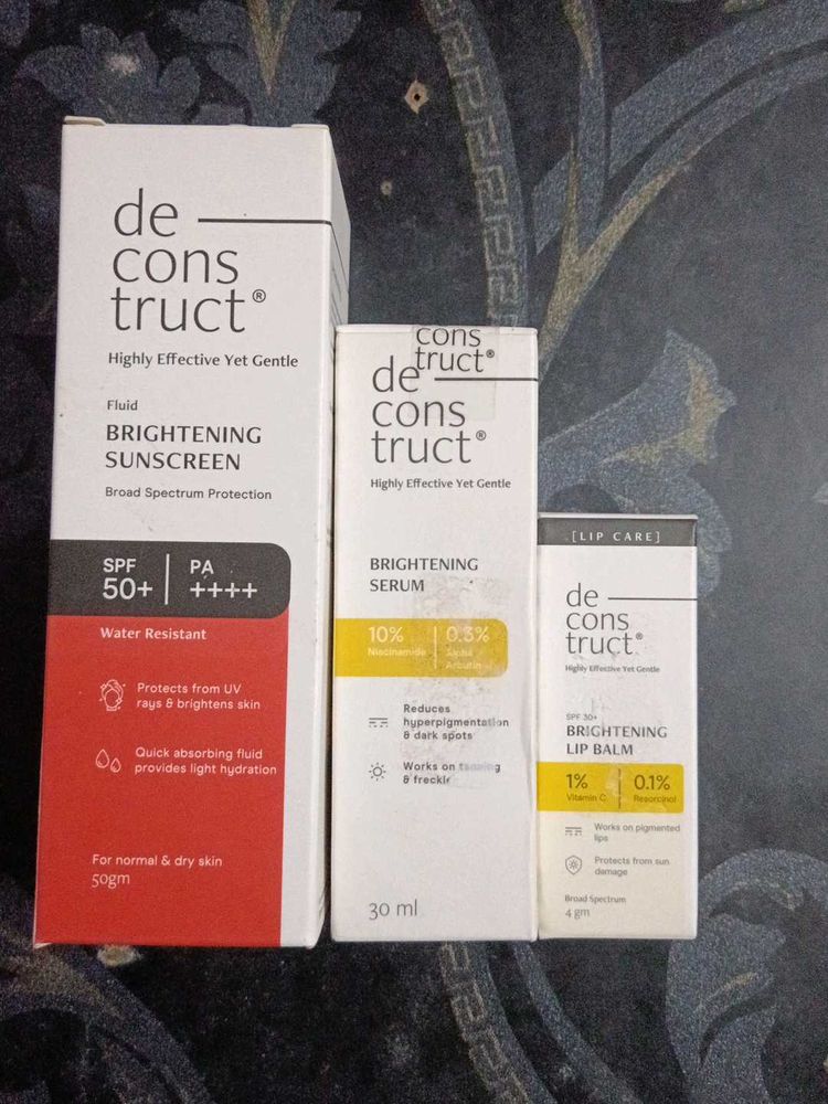 Deconstruct Brightening Sunscreen, Serum & LipBalm