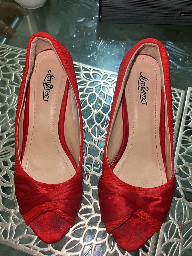 Amazing Party Wear Red Wedges EU39