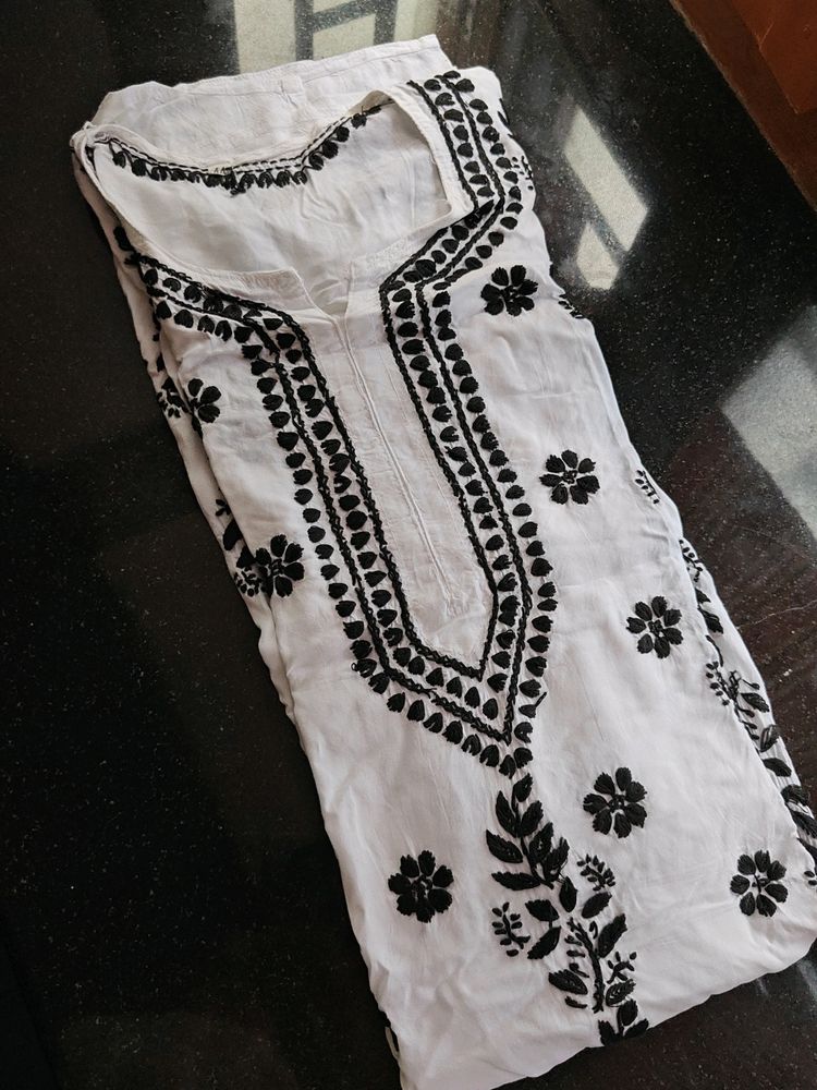 White Chikankari Kurti