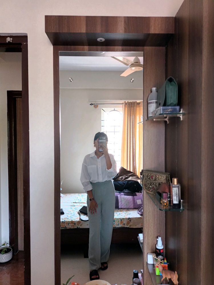 ❗️❗️sale H&m Light Blue Korean Trousers