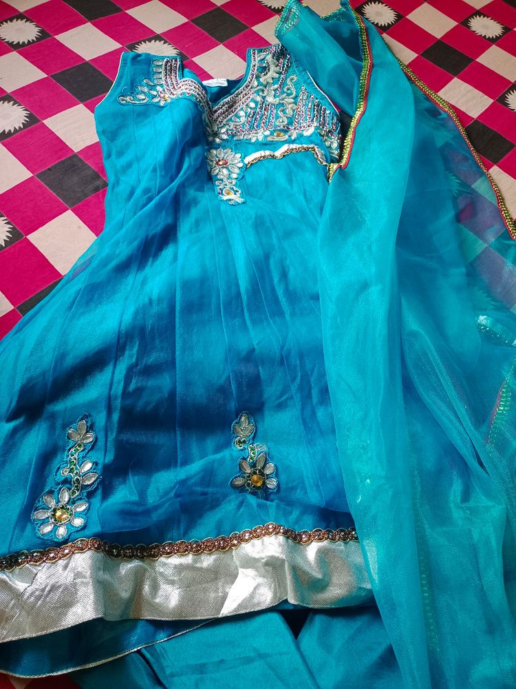 Anarkali Net Kurti