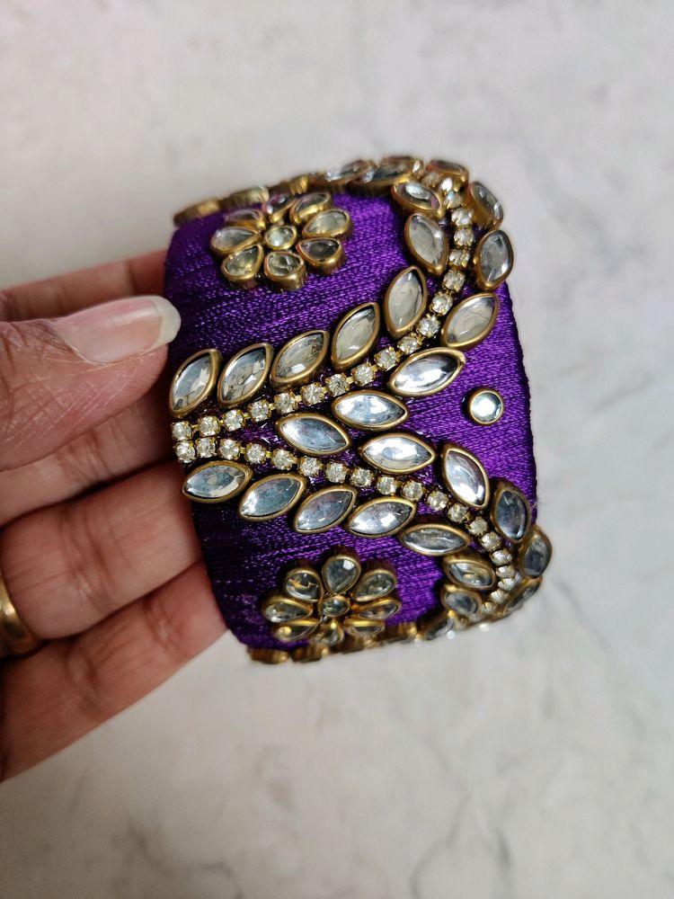 Purple Silk Thread Ethnic Kada