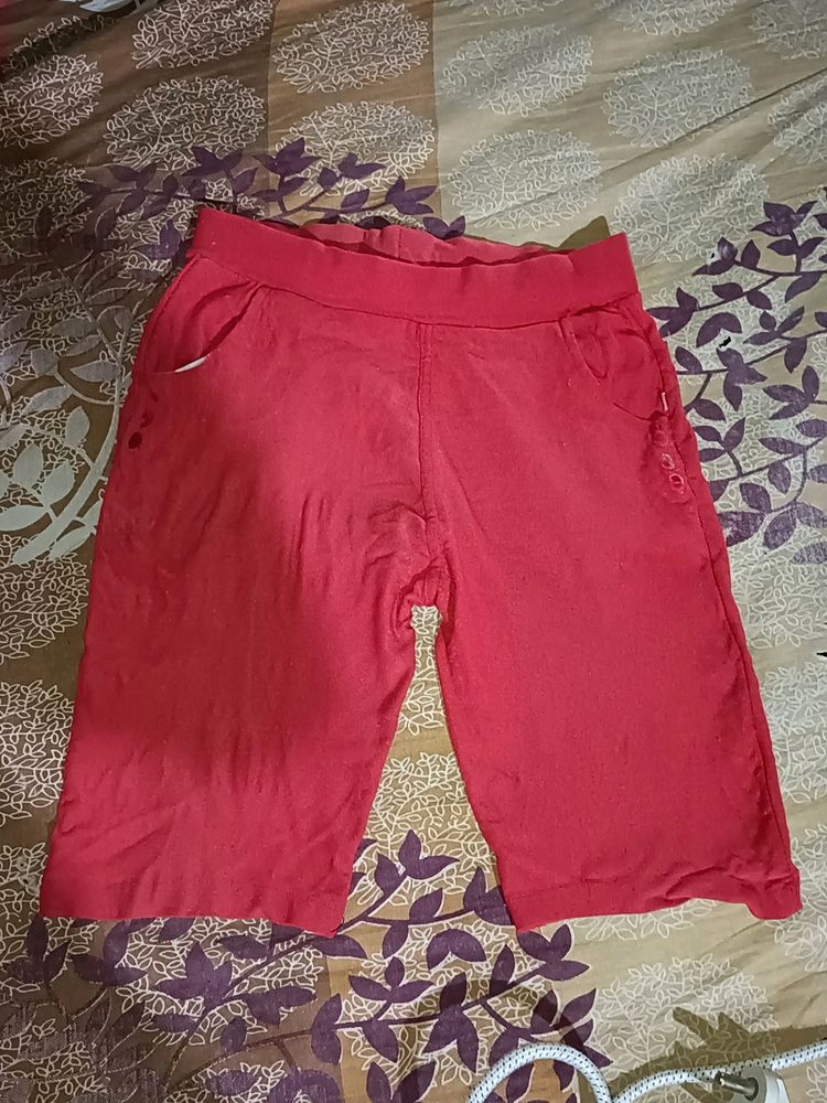 Women Stylish Red Shorts