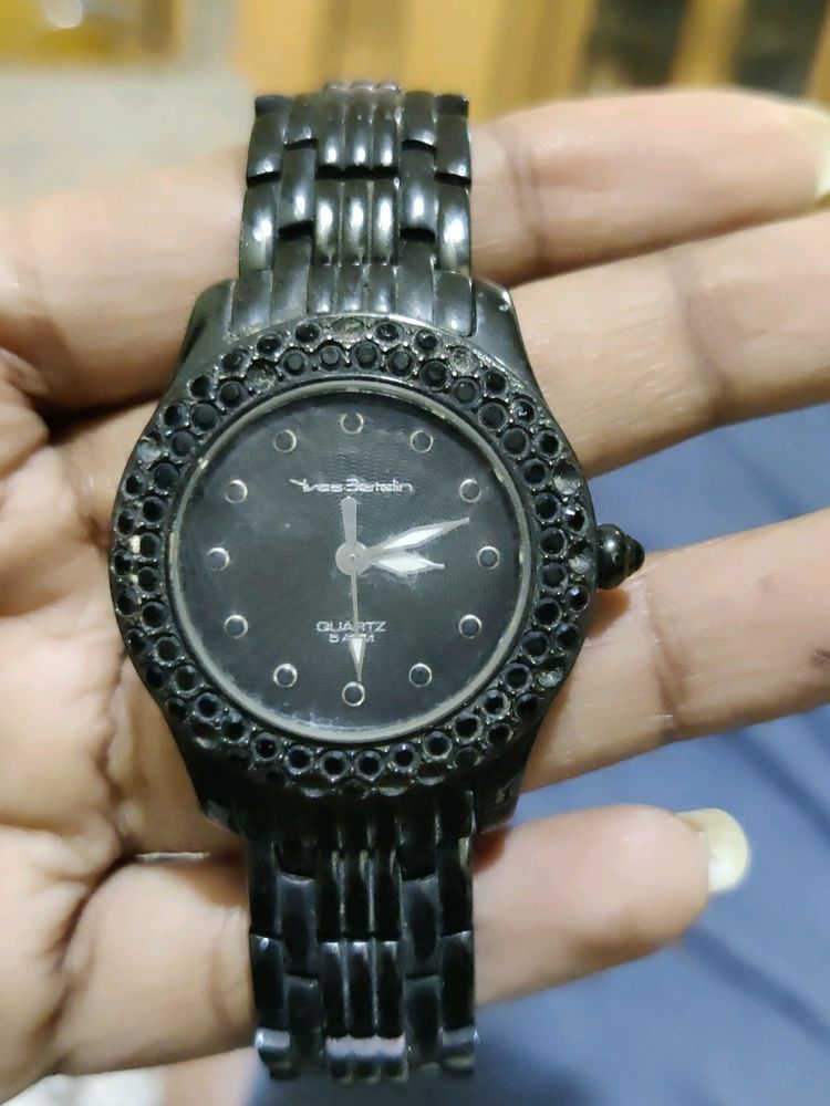 Yves Bertelin Black Dial Women Watch