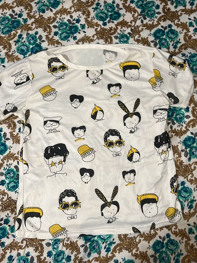 Cute Cartoon Printed Top