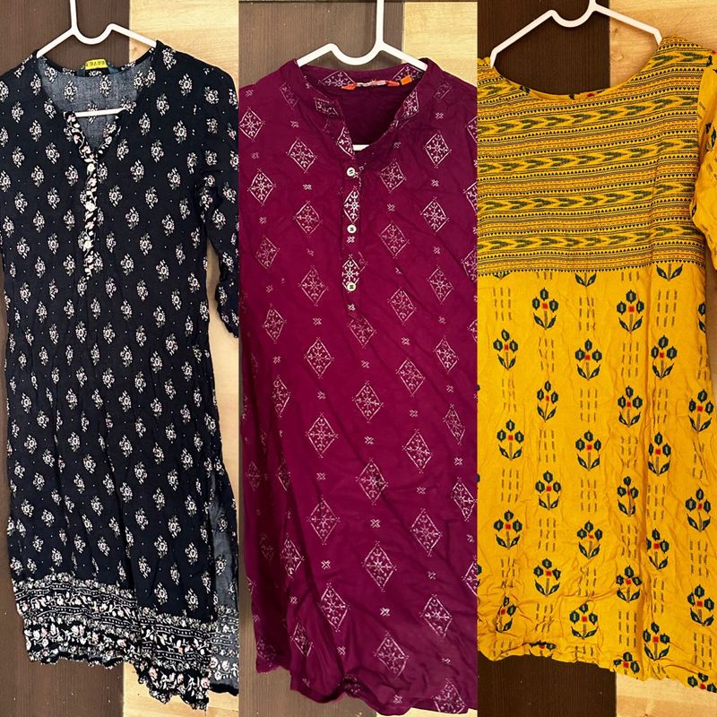 Combo Of 3 Women Kurta