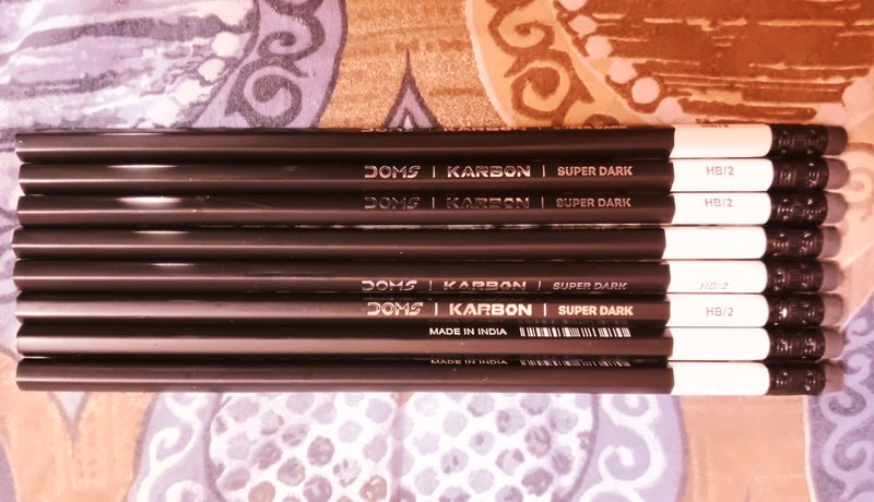 8 Hb2 Doms Pencils With Eraser On Back