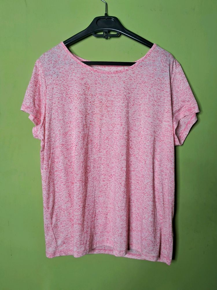 Women Pink Loose Tshirt