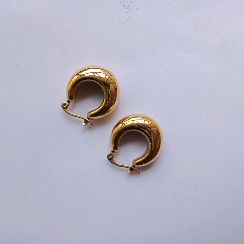 Thick Gold Plated Hoops