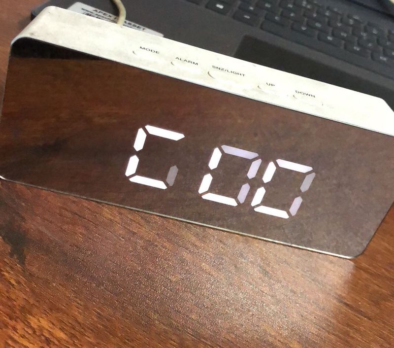 digital Clock With All Feature Some Light Are Not