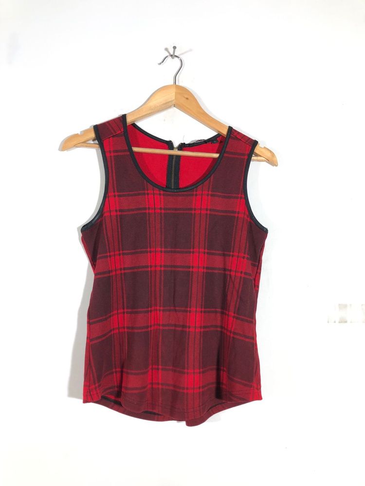 Red&Black Checked Top (Women’s)