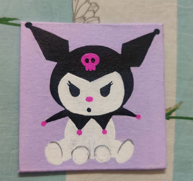 Kuromi Cardboard Canvas Painting