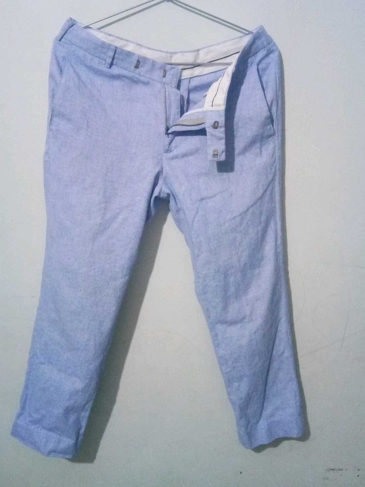 Cotton Pant Sky Blue 34,36 Size