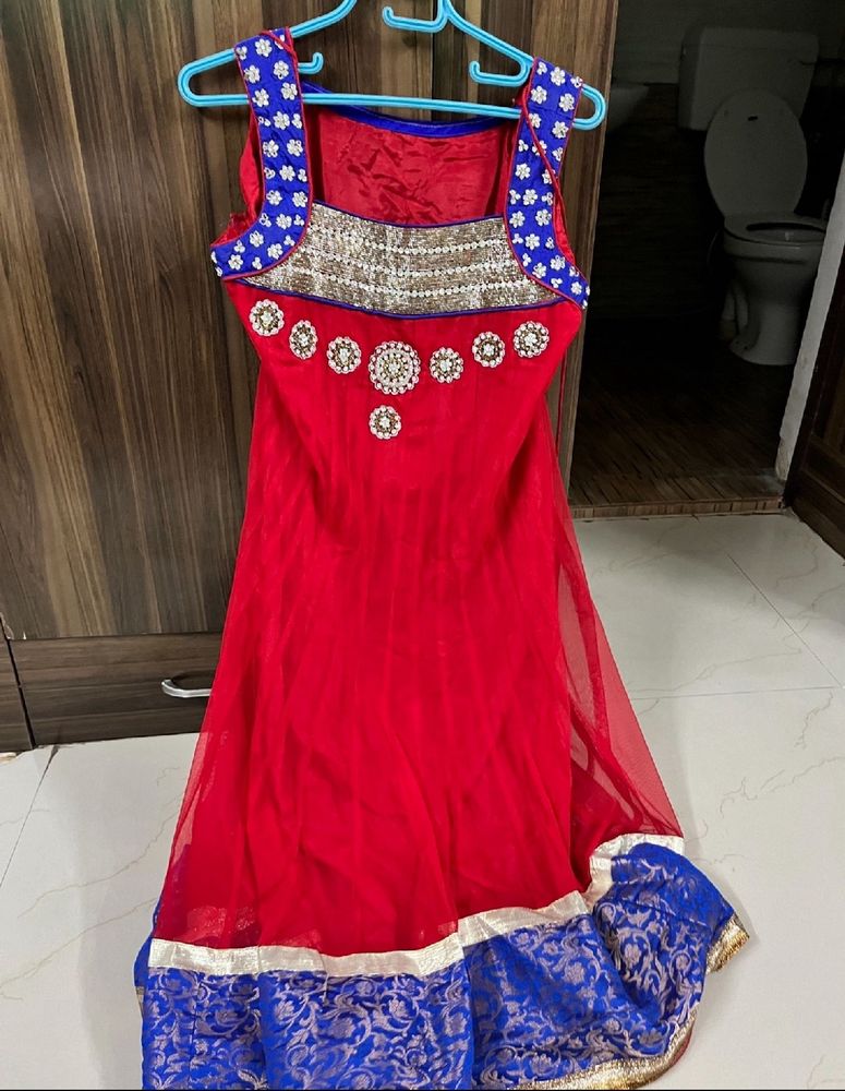 Brand New Festive Season Red Anarkali Suit