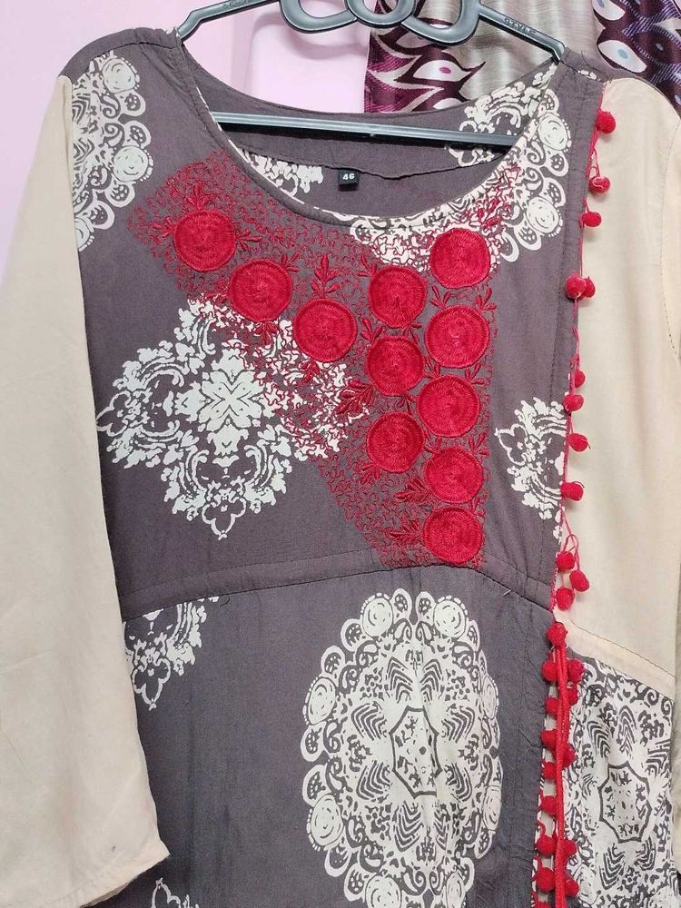 Long Anarkali Kurta 3/4sleev