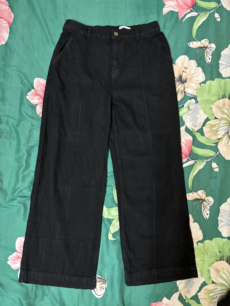 Zudio Black Flared Jeans