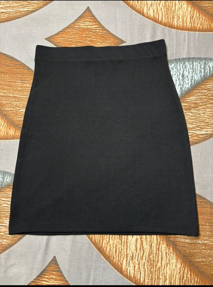 A-line Black Skirt