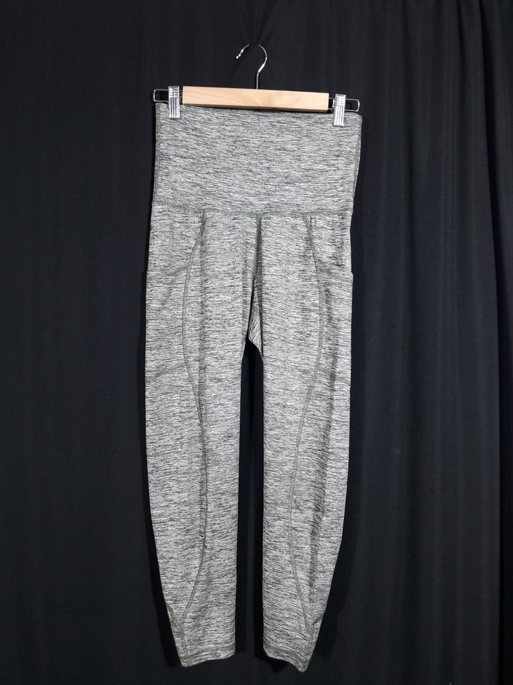 Women Melange Grey Color Active Wear Pant