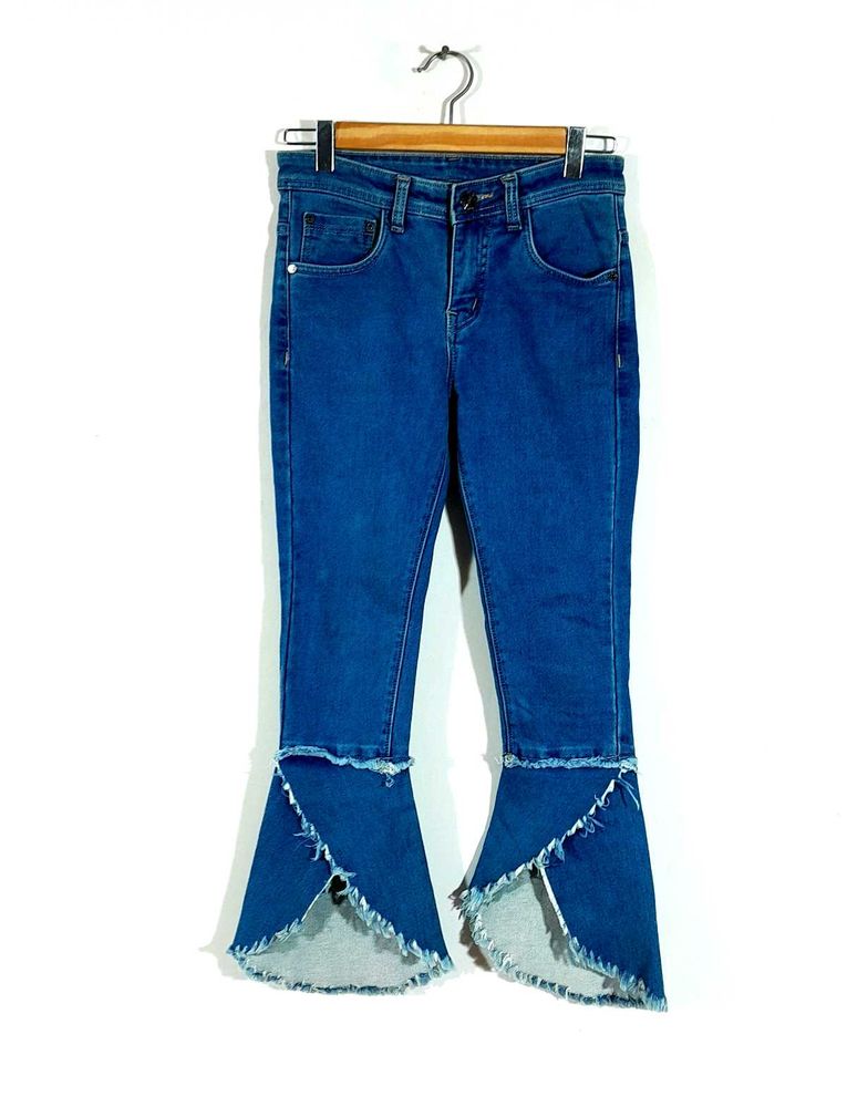 Mid Blue Bootcut Jean's For Women's